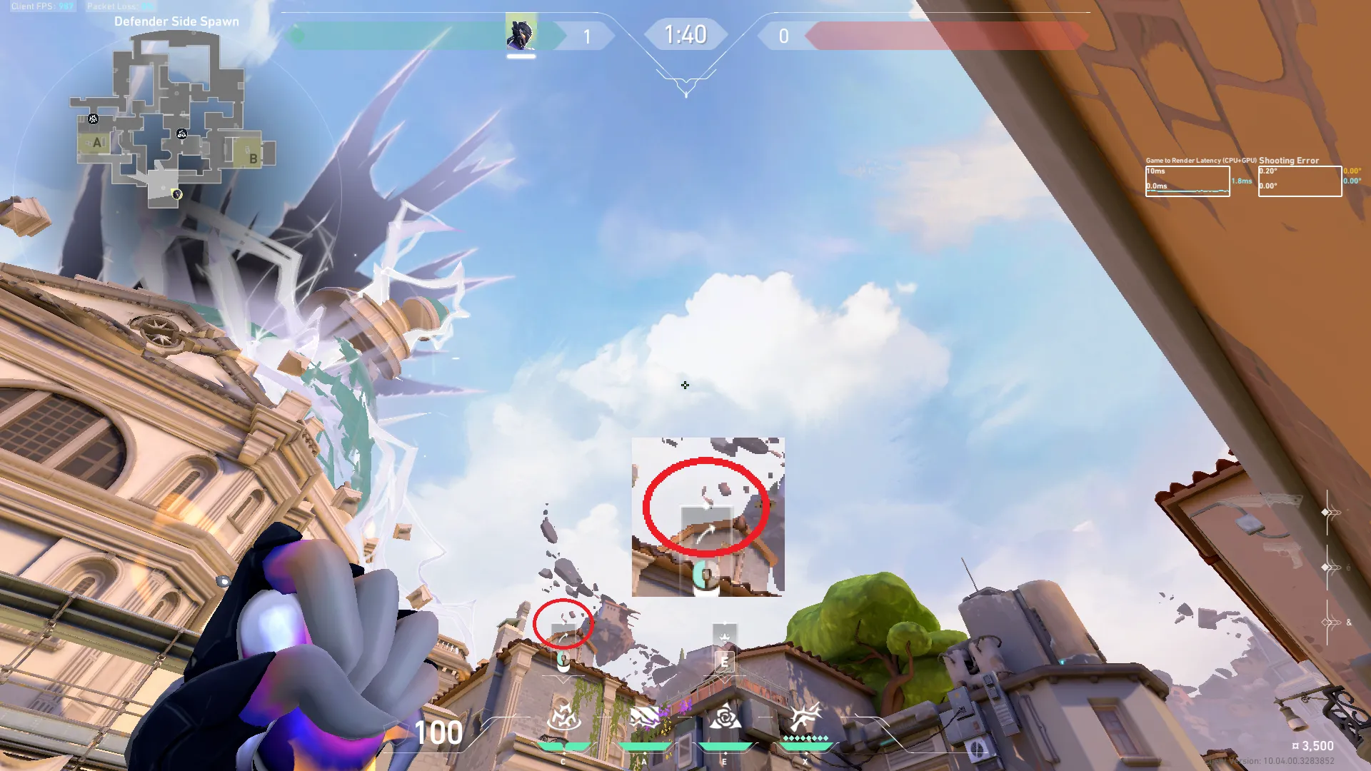 Vyse Razorvine on Ascent Defense Site A — step 2 of 3: Aim — line up the shot