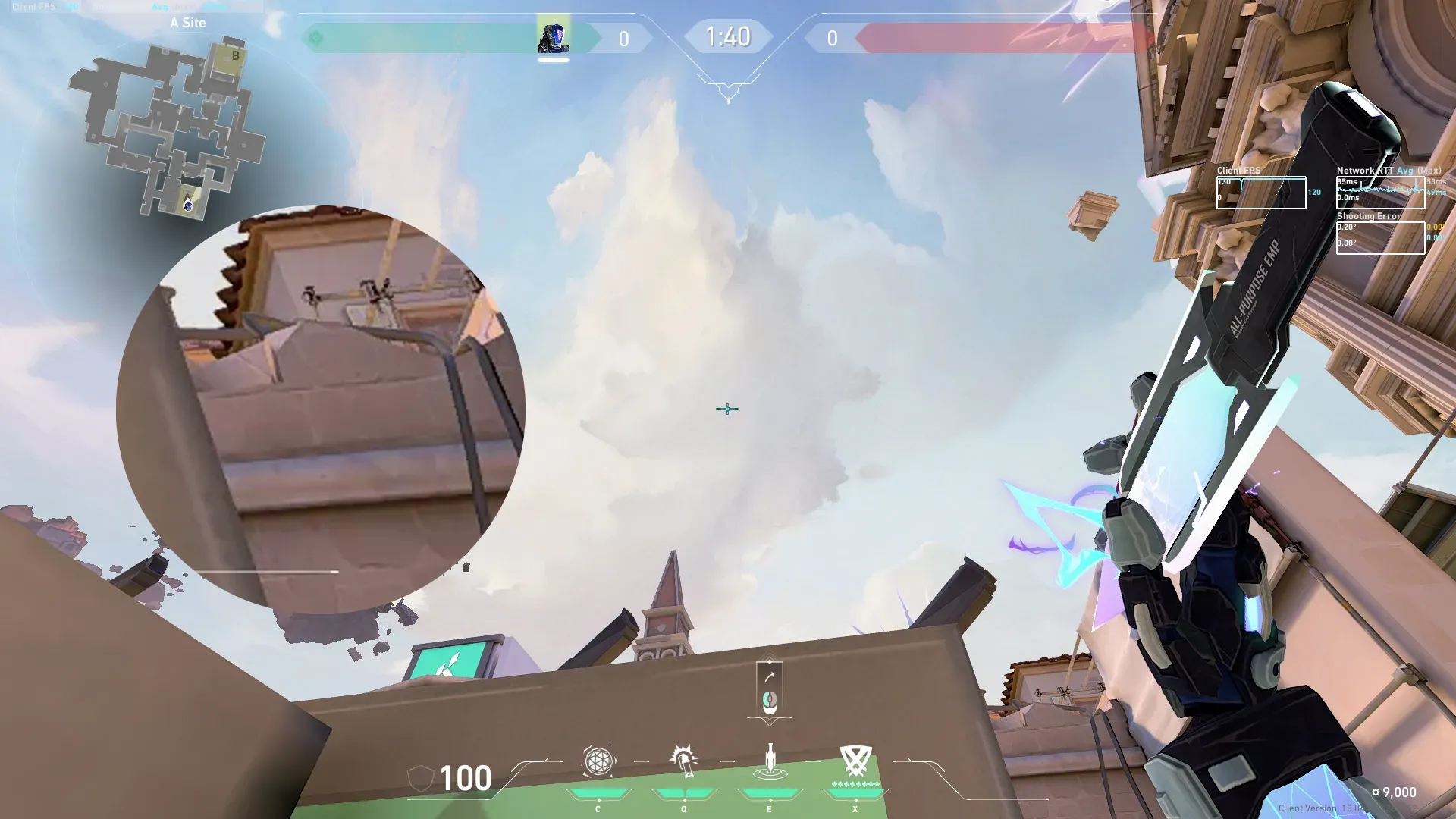 KAY/O Zero_Point on Ascent Defense Site B — step 2 of 3: Aim — line up the shot