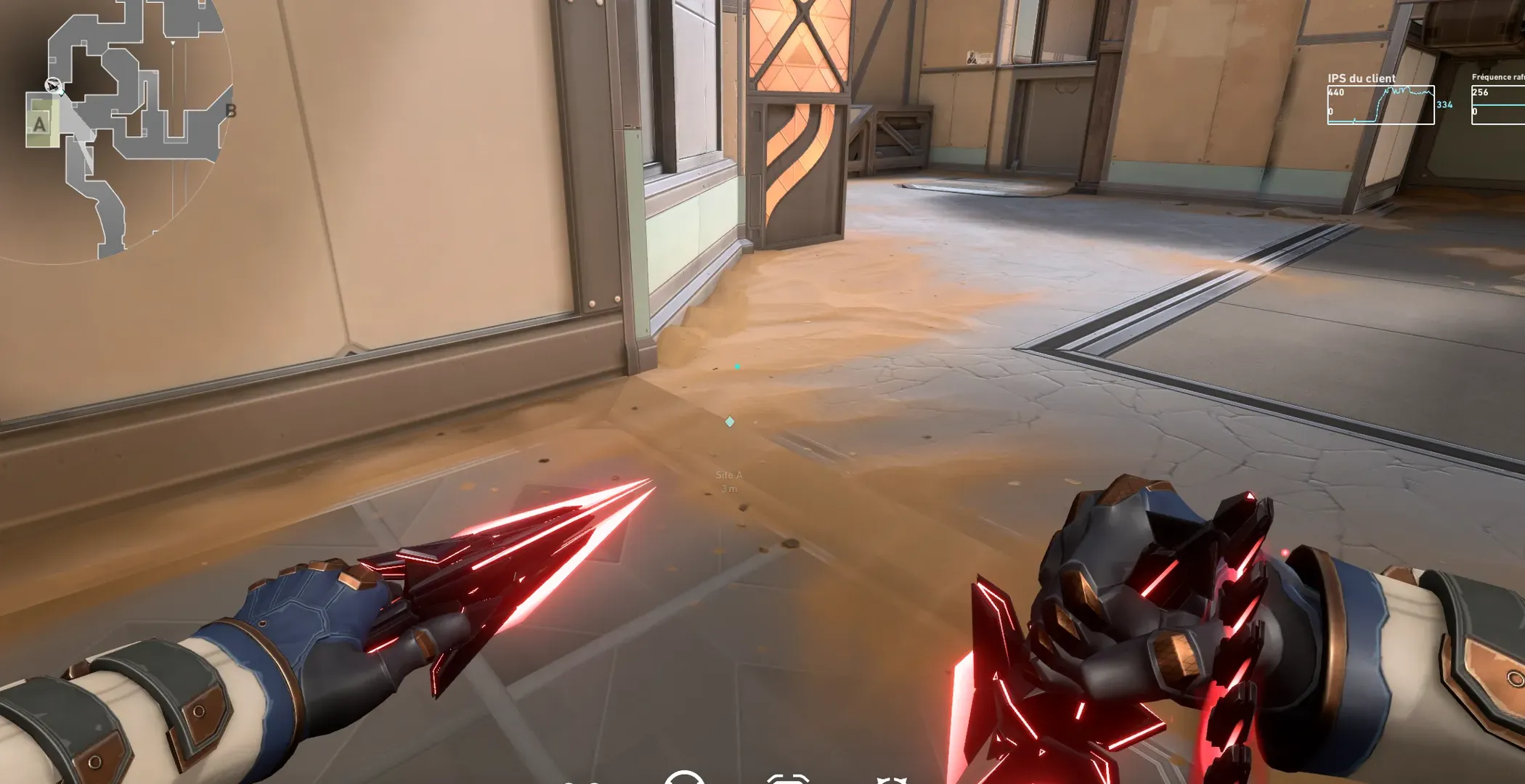 Cypher Trapwire on Fracture Defense Site A — step 2 of 4: Aim — line up the shot