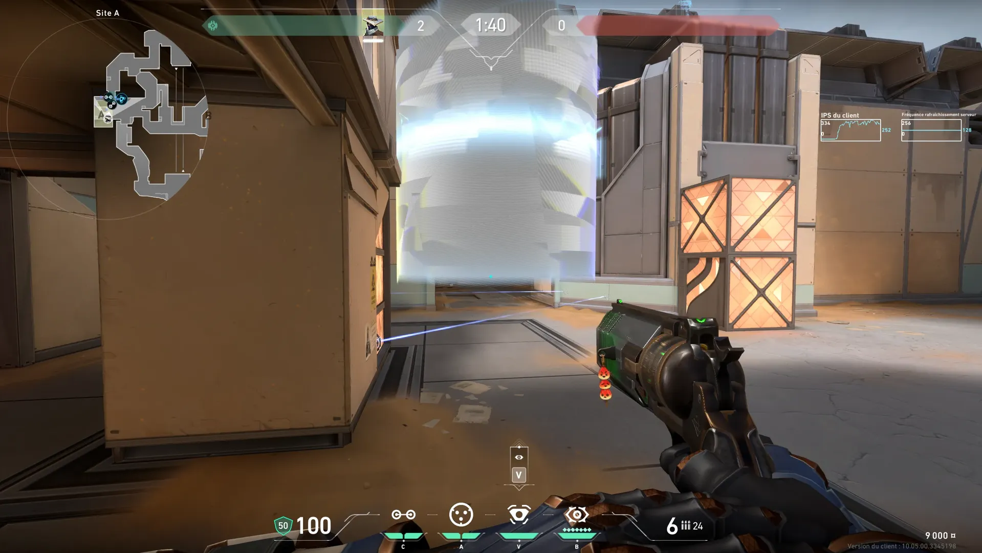 Cypher Cyber Cage on Fracture Defense Site A — step 3 of 4: Aim — line up the shot