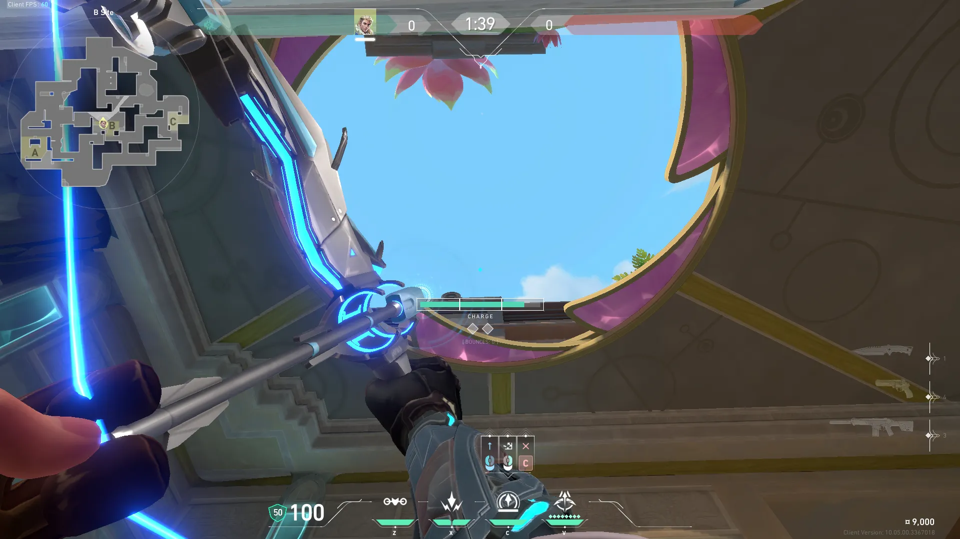 Sova Recon Bolt on Lotus Defense Mid — step 4 of 5: Aim — line up the shot