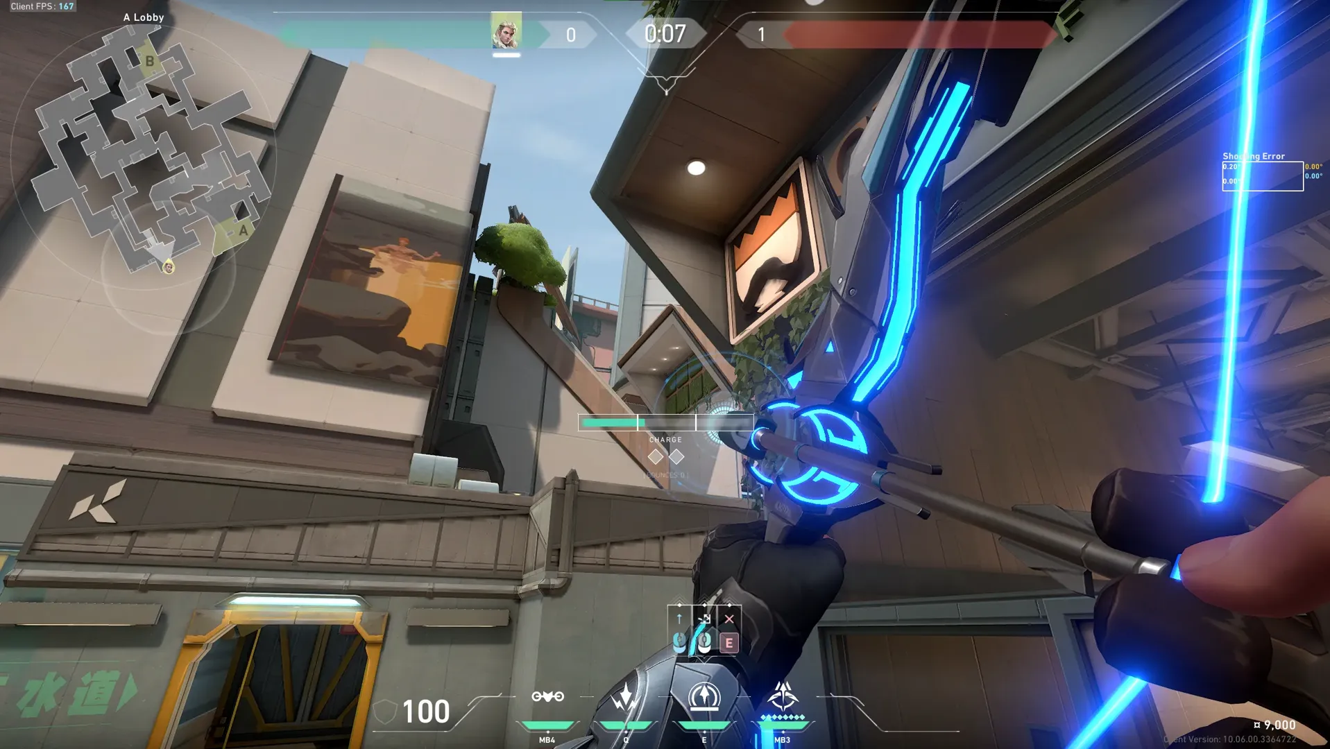 Sova Recon Bolt on Split Attack Site A — step 4 of 5: Aim — line up the shot