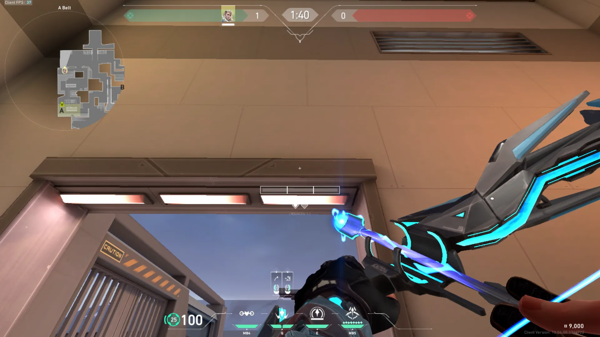 Sova Shock Bolt on Icebox Attack Site A — step 5 of 7: Aim — line up the shot