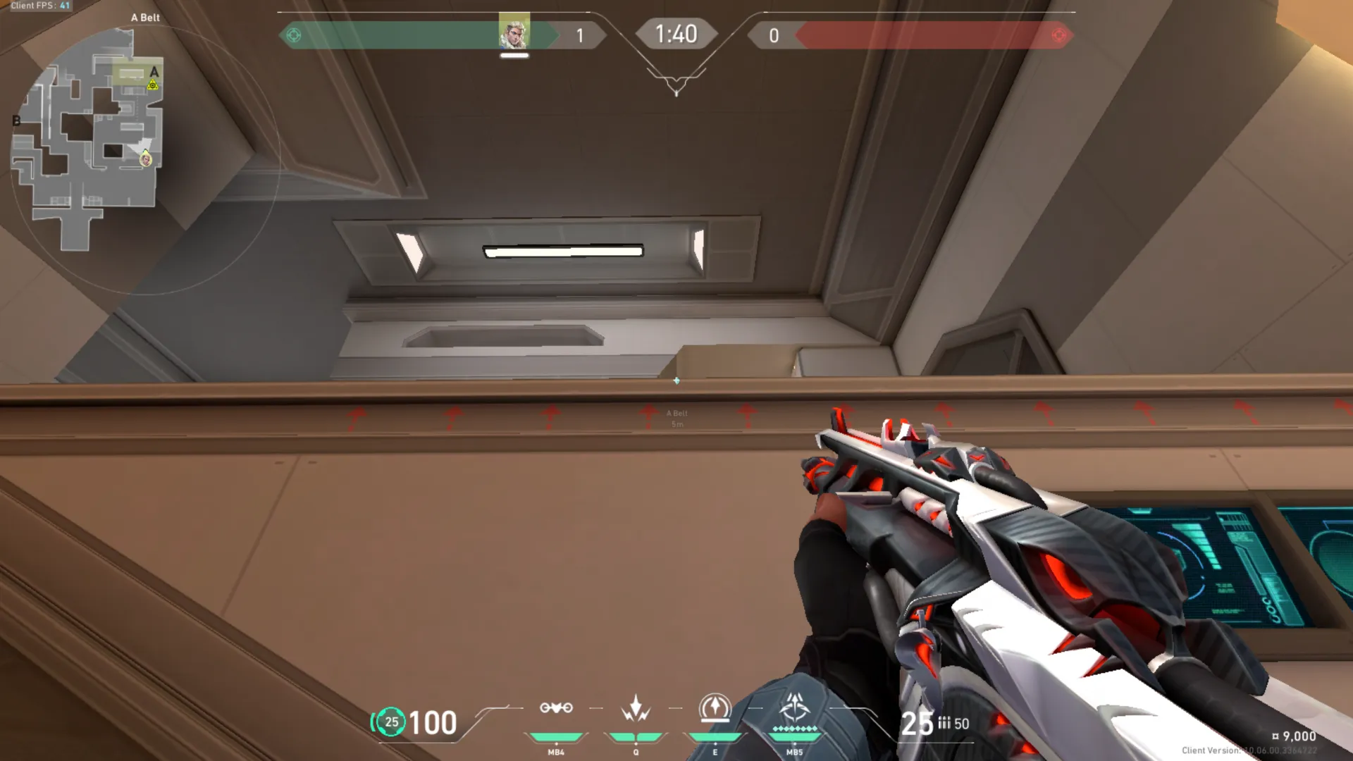 Sova Shock Bolt on Icebox Attack Site A — step 6 of 7: Aim — line up the shot