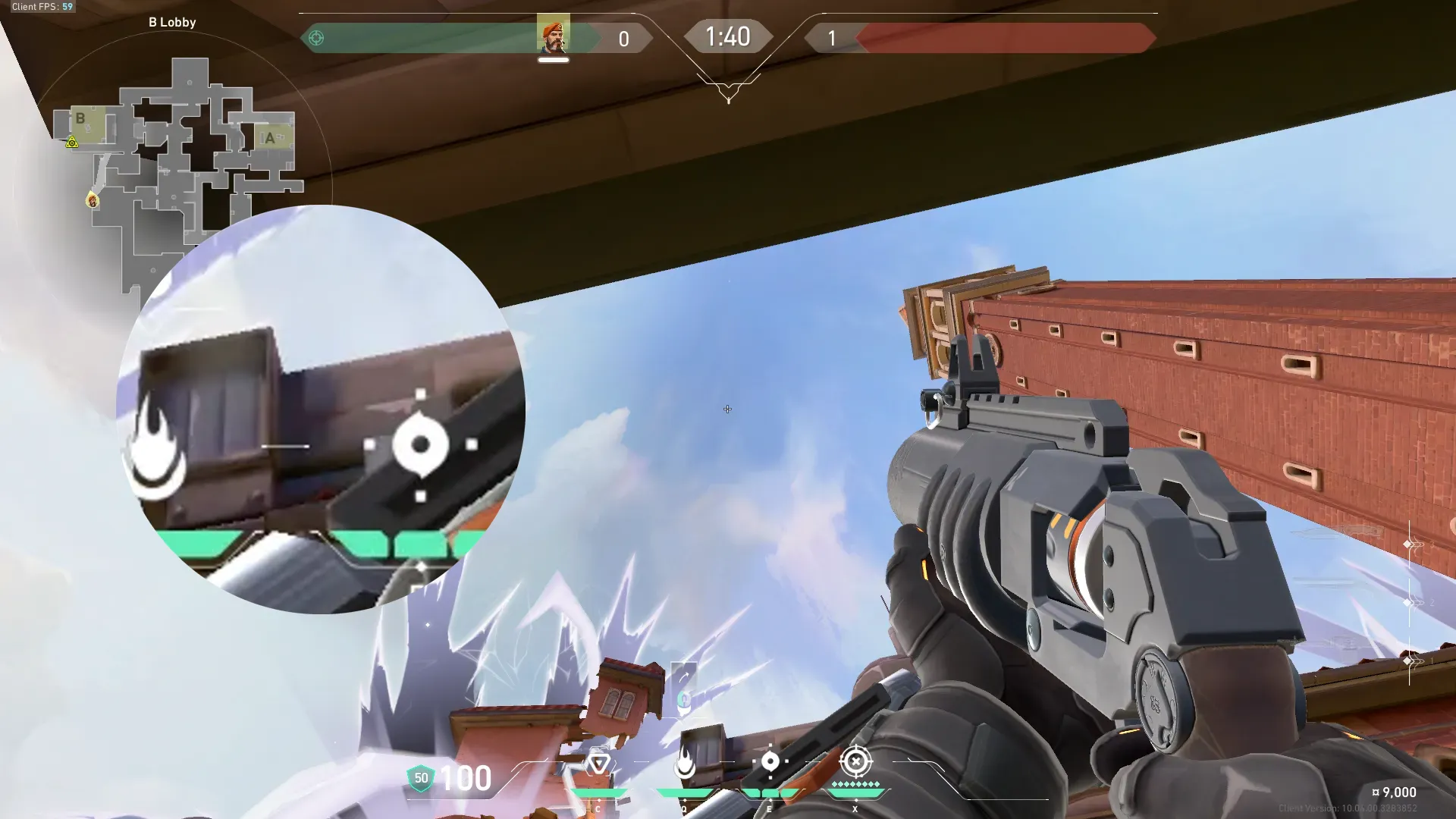 Brimstone Incendiary on Ascent Attack Site B — step 2 of 3: Aim — line up the shot
