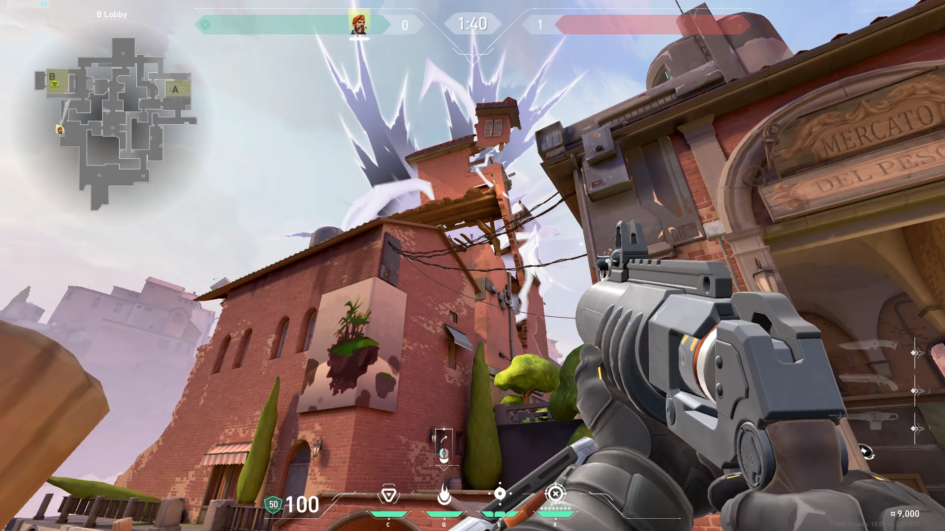 Brimstone Incendiary on Ascent Attack Site B — step 2 of 3: Aim — line up the shot