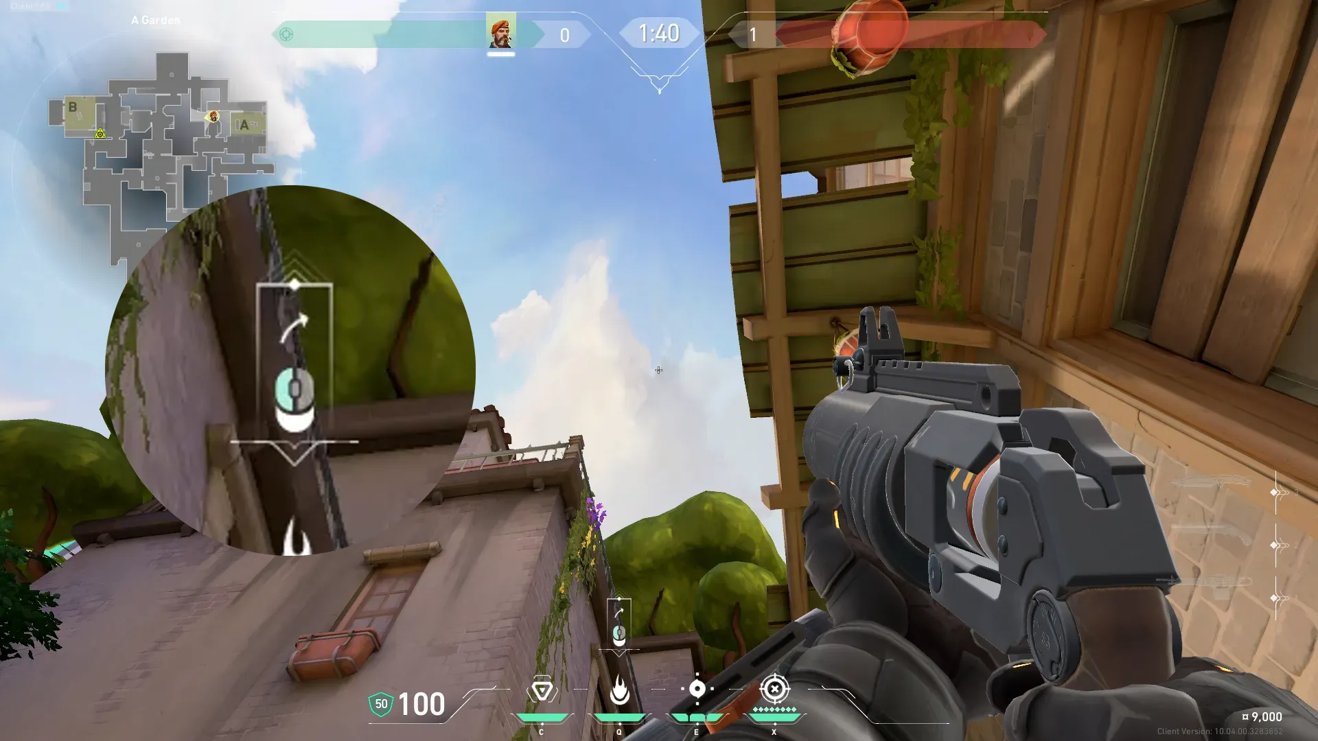 Brimstone Incendiary on Ascent Defense Site B — step 2 of 3: Aim — line up the shot