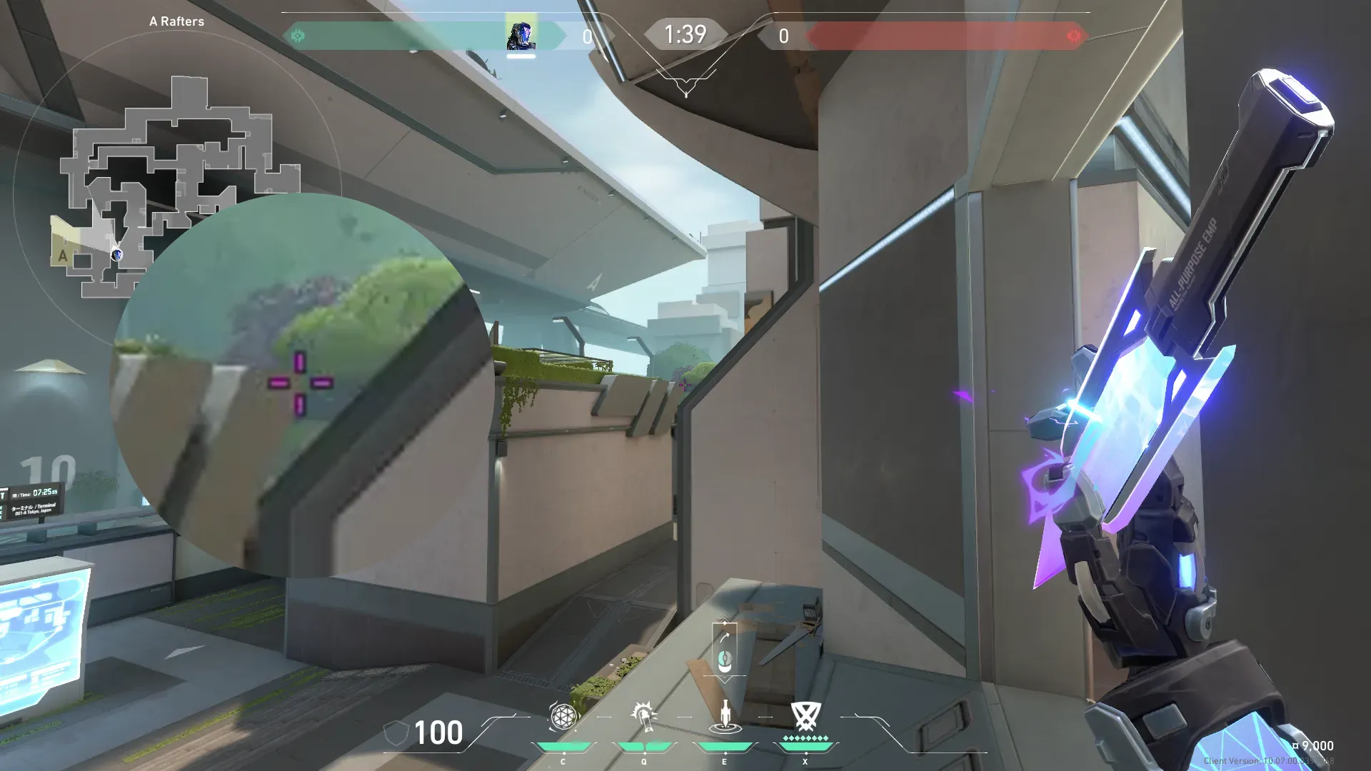 KAY/O Zero_Point on Split Defense Site A — step 2 of 4: Aim — line up the shot