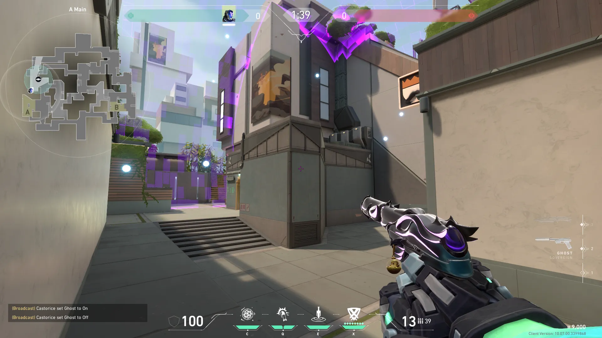 KAY/O Zero_Point on Split Defense Site A — step 3 of 4: Aim — line up the shot