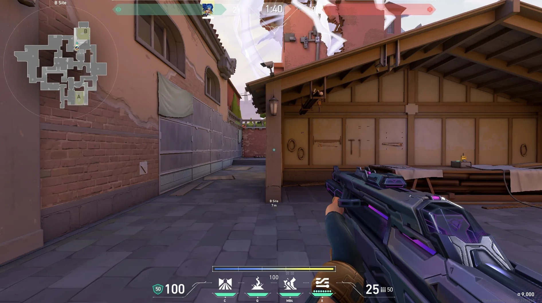 Neon B Main Stun — Neon lineup on Ascent