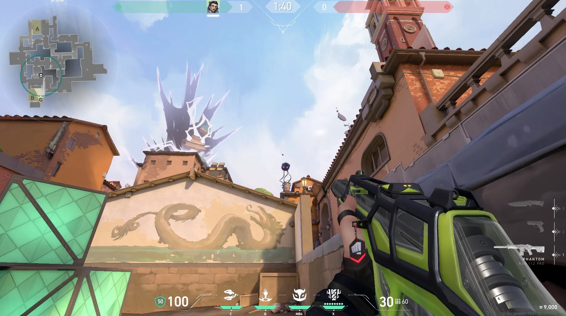 Fade Haunt on Ascent Defense Site B — step 4 of 5: Aim — line up the shot