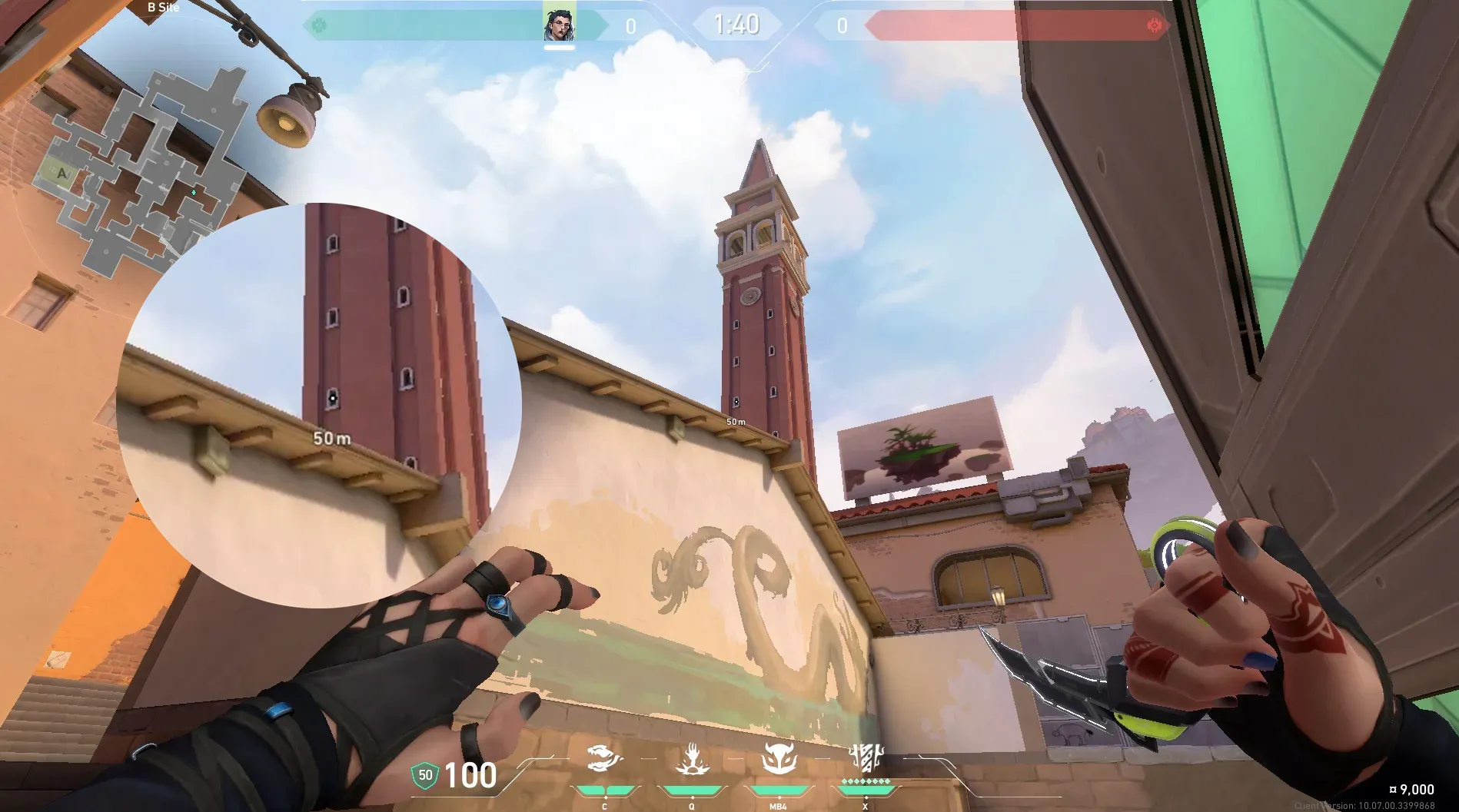 Fade Haunt on Ascent Defense Site B — step 2 of 3: Aim — line up the shot