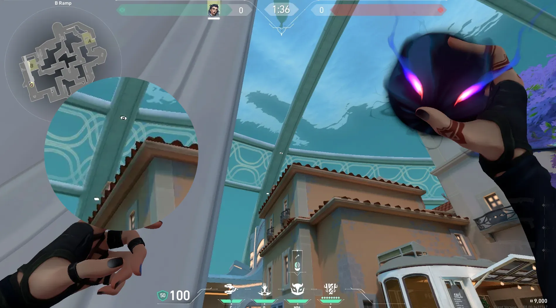 Fade Haunt on Pearl Attack Site B — step 2 of 3: Aim — line up the shot