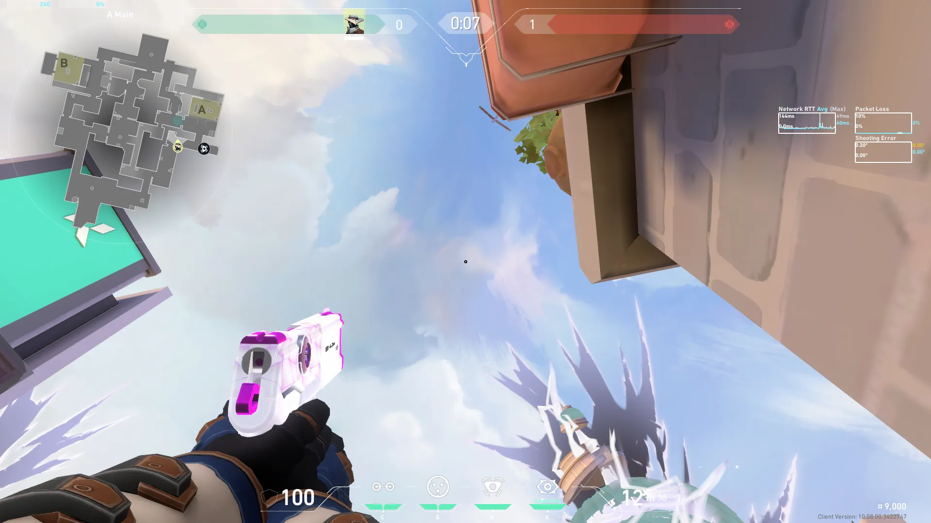 Cypher Cyber Cage on Ascent Attack Site A — step 2 of 3: Aim — line up the shot