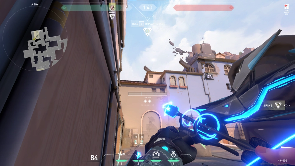 Sova Shock Bolt on Ascent Defense Site A — step 2 of 3: Aim — line up the shot