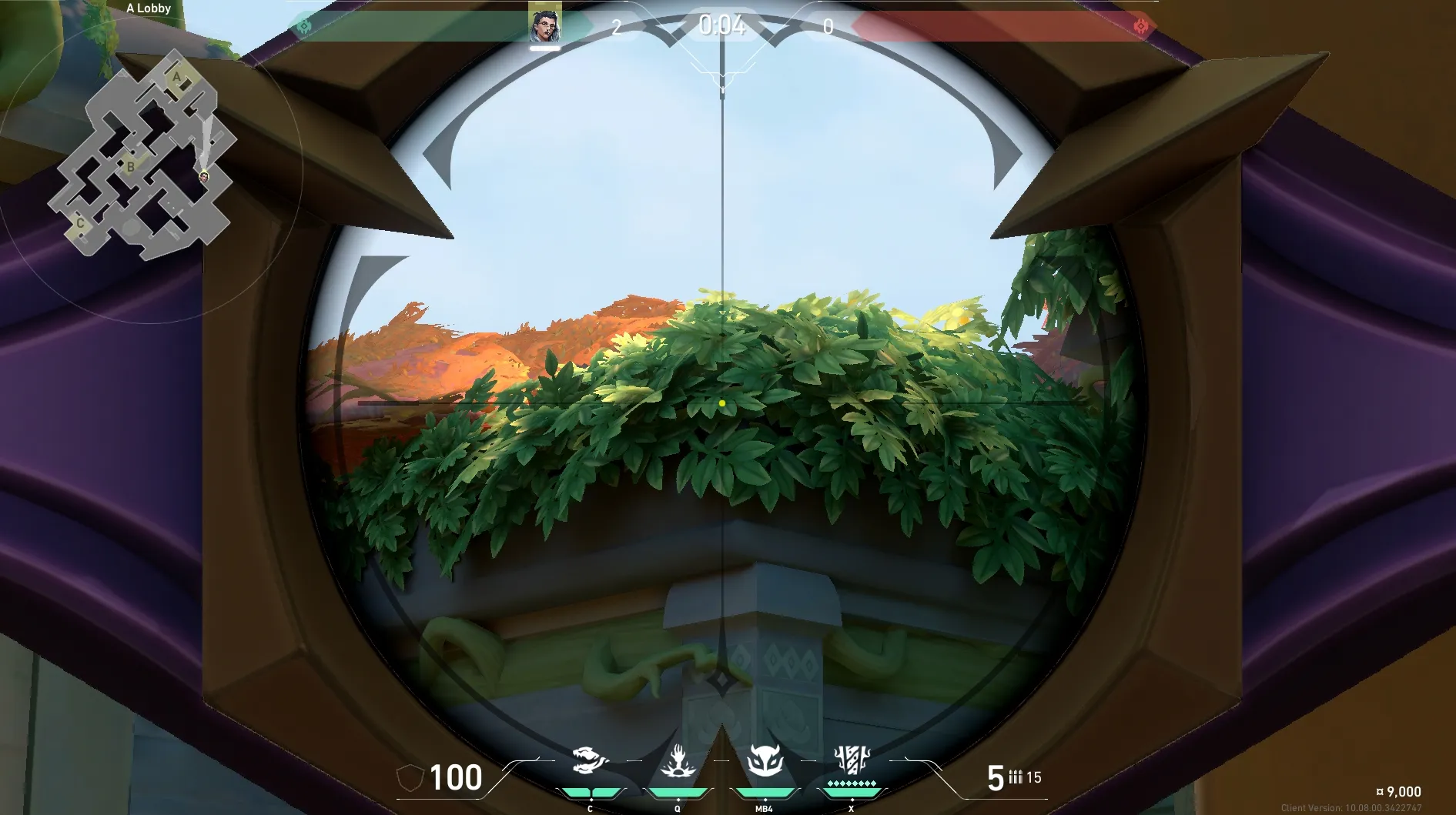 Fade Haunt on Lotus Attack Site A — step 3 of 4: Aim — line up the shot