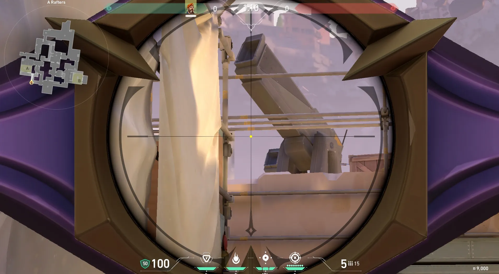 Brimstone Incendiary on Ascent Defense Site A — step 3 of 4: Aim — line up the shot