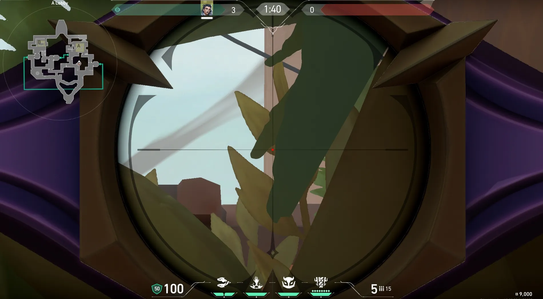 Fade Haunt on Bind Attack Site A — step 3 of 4: Aim — line up the shot