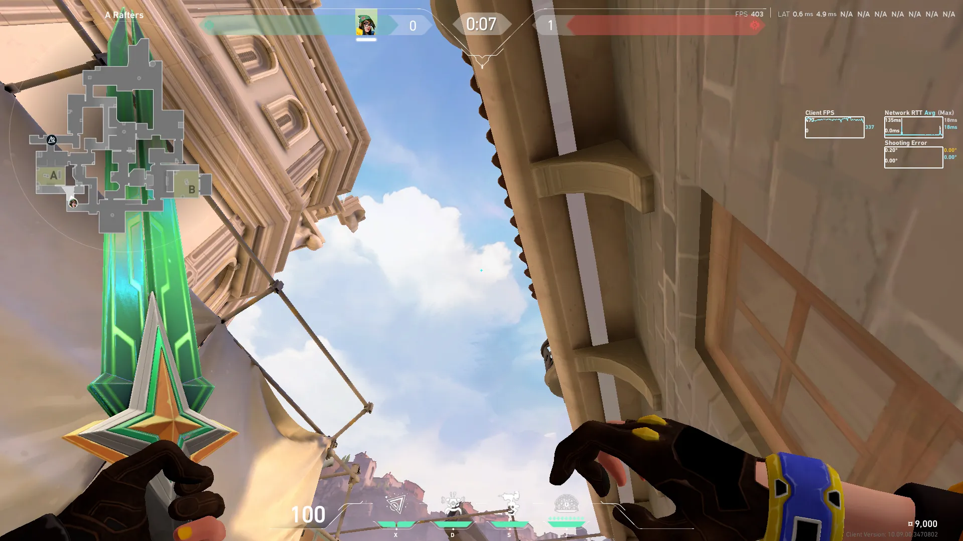 Killjoy Nanoswarm on Ascent Defense Site A — step 2 of 4: Aim — line up the shot