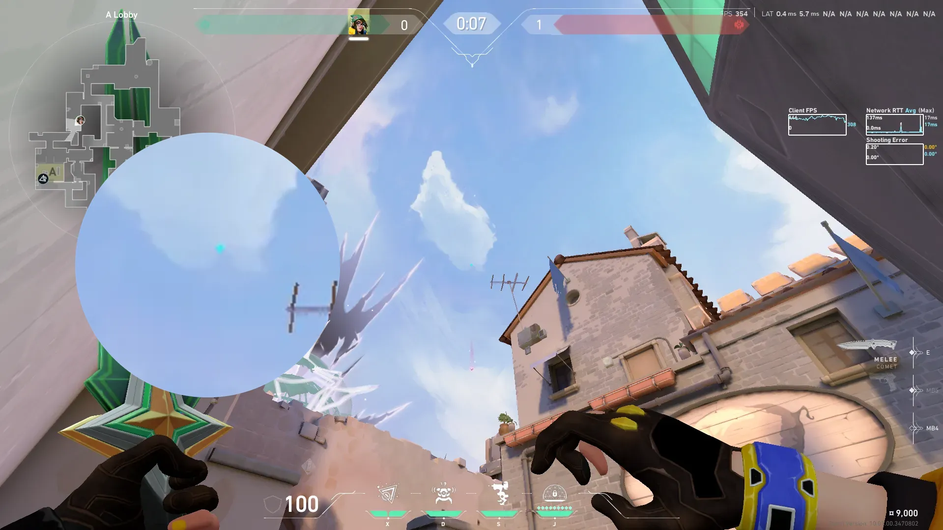 Killjoy Nanoswarm on Ascent Attack Site A — step 2 of 3: Aim — line up the shot
