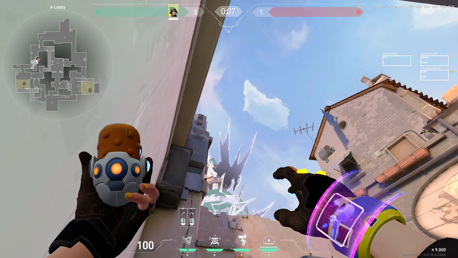 Killjoy Nanoswarm on Ascent Attack Site A — step 2 of 3: Aim — line up the shot