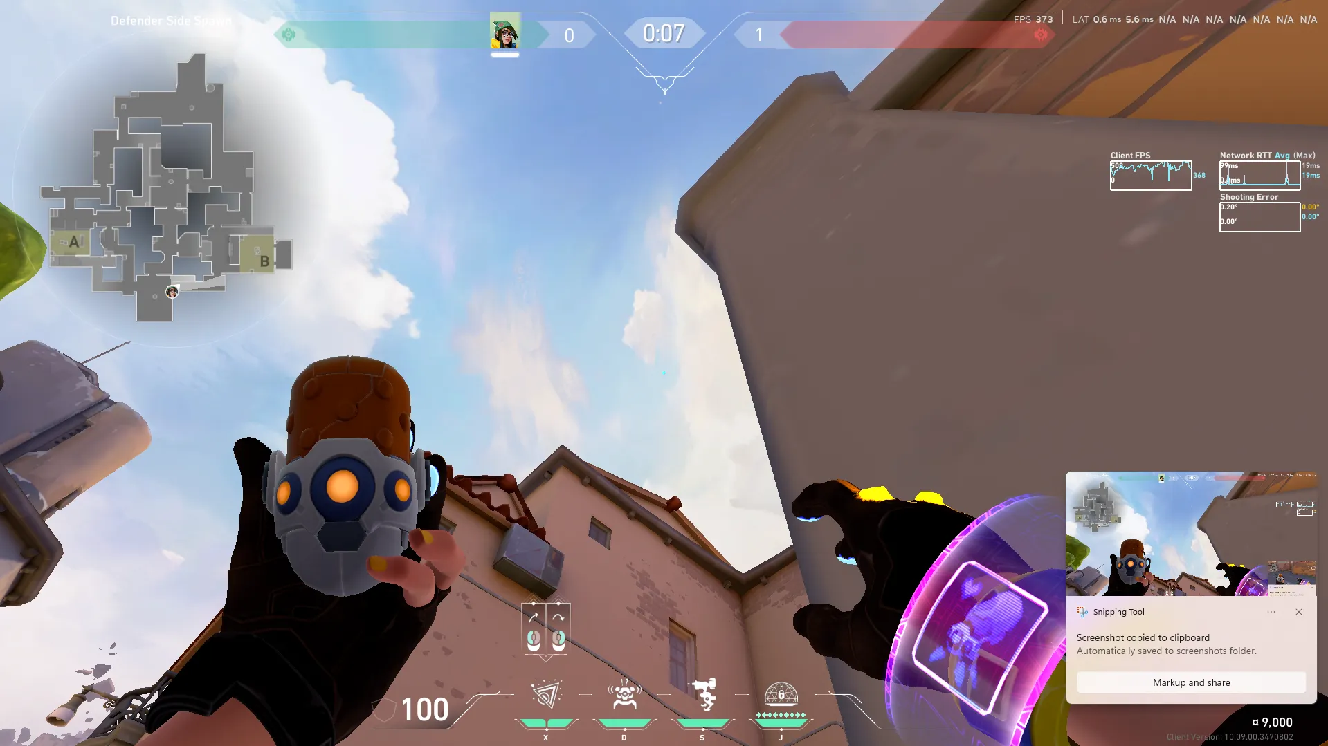 Killjoy Nanoswarm on Ascent Defense Site B — step 2 of 3: Aim — line up the shot