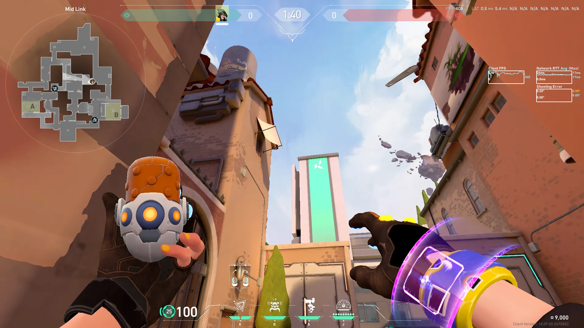 Killjoy Nanoswarm on Ascent Attack Mid — step 2 of 3: Aim — line up the shot
