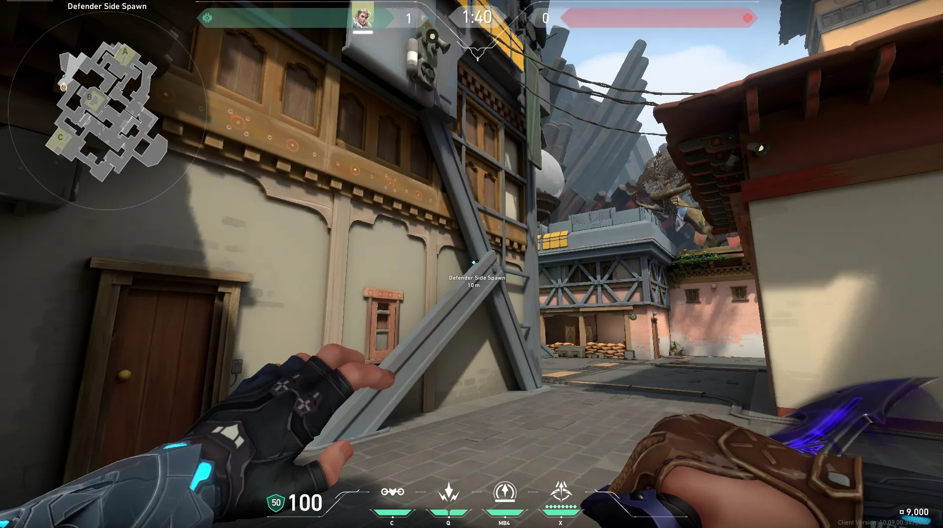 Defender Spawn to A Site (retake) — Sova lineup on Haven