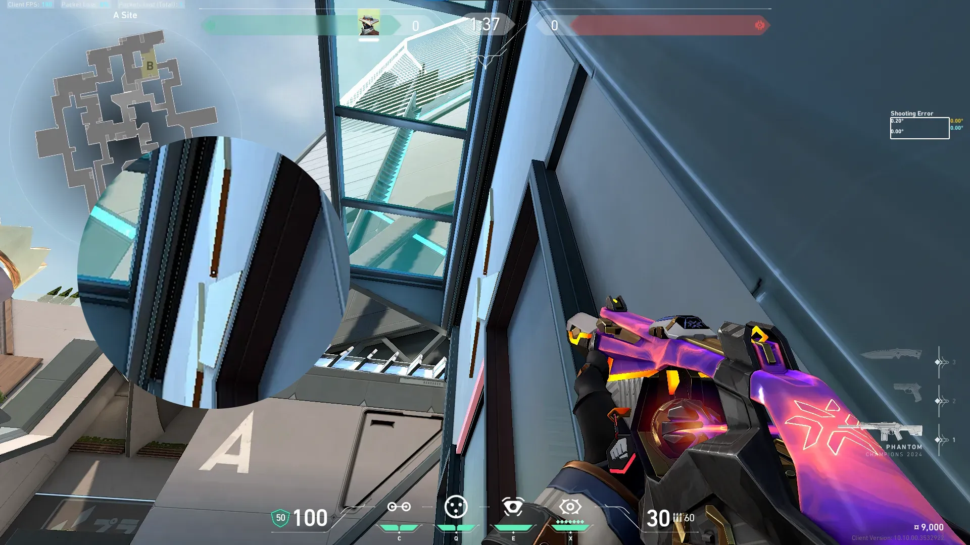 Cypher Cyber Cage on Split Defense Site A — step 2 of 3: Aim — line up the shot