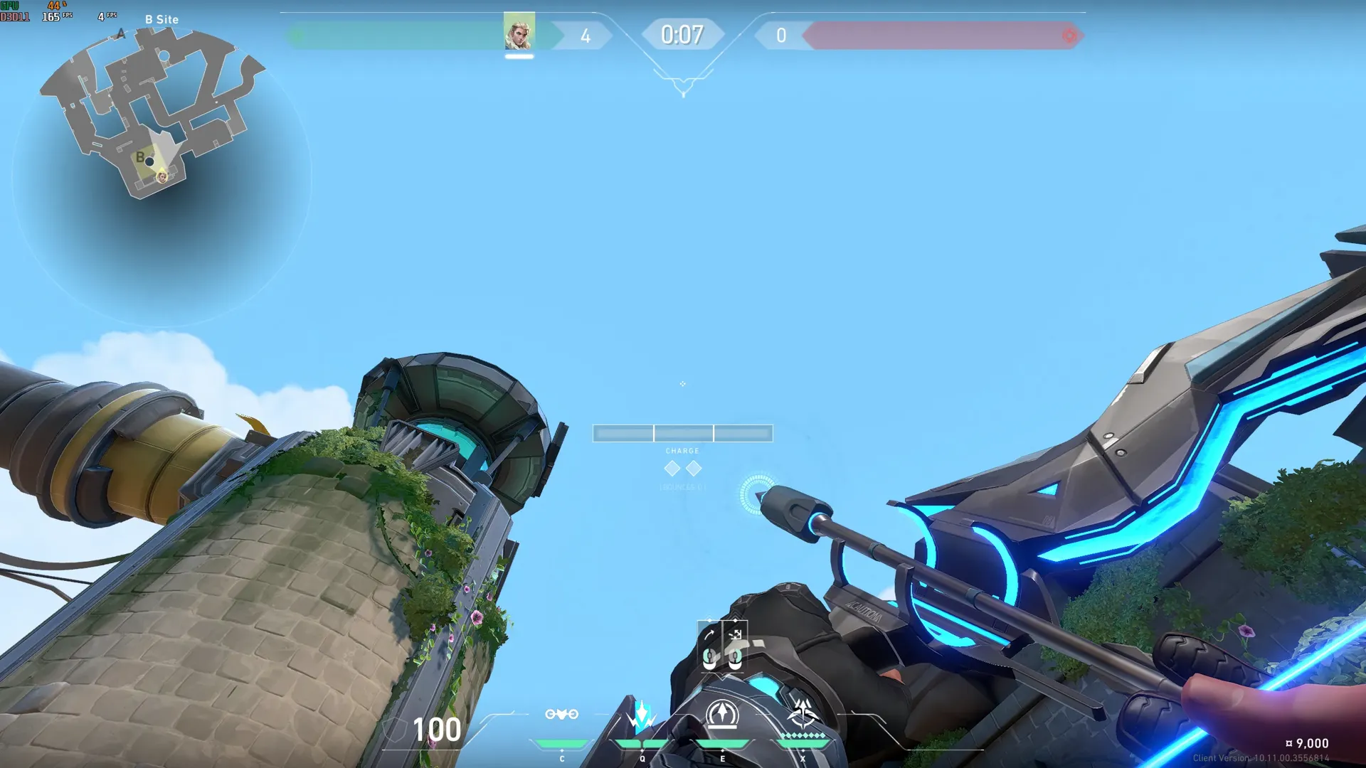 Sova Recon Bolt on Breeze Attack Site A — step 2 of 3: Aim — line up the shot