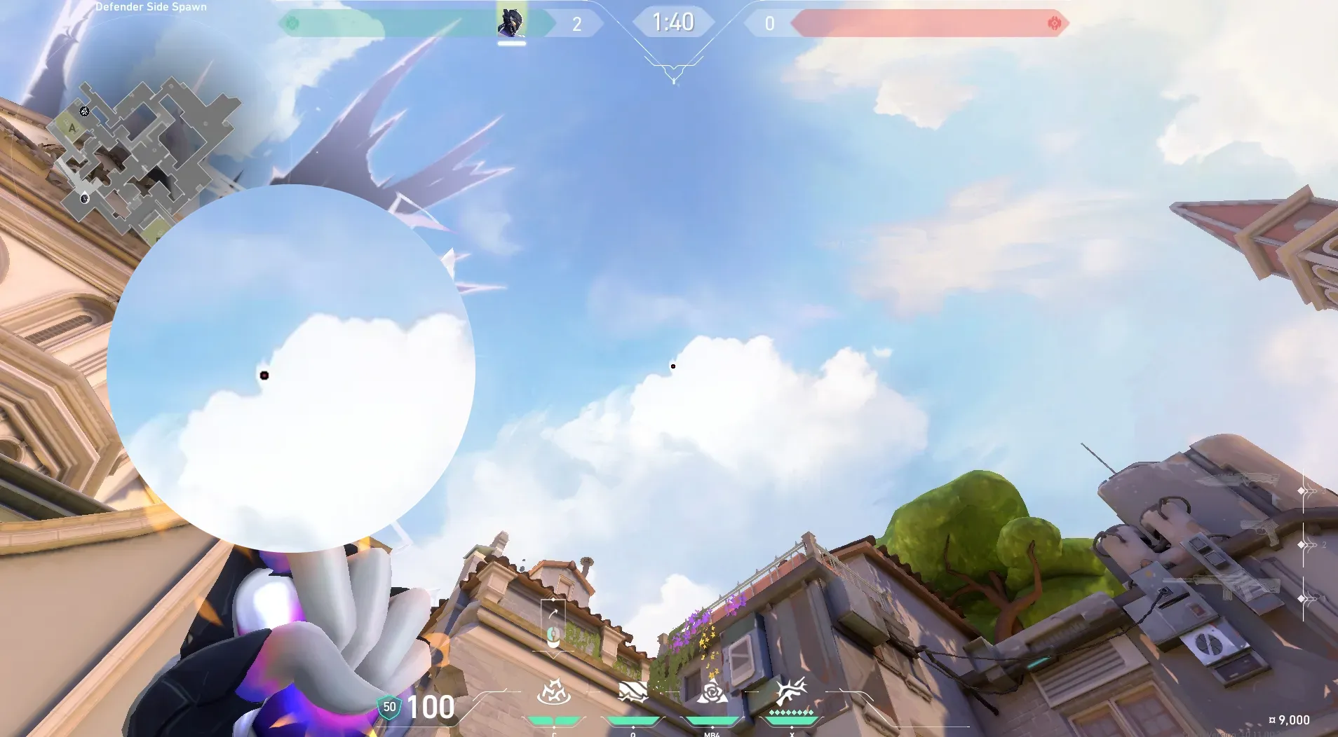 Vyse Razorvine on Ascent Defense Site A — step 2 of 4: Aim — line up the shot