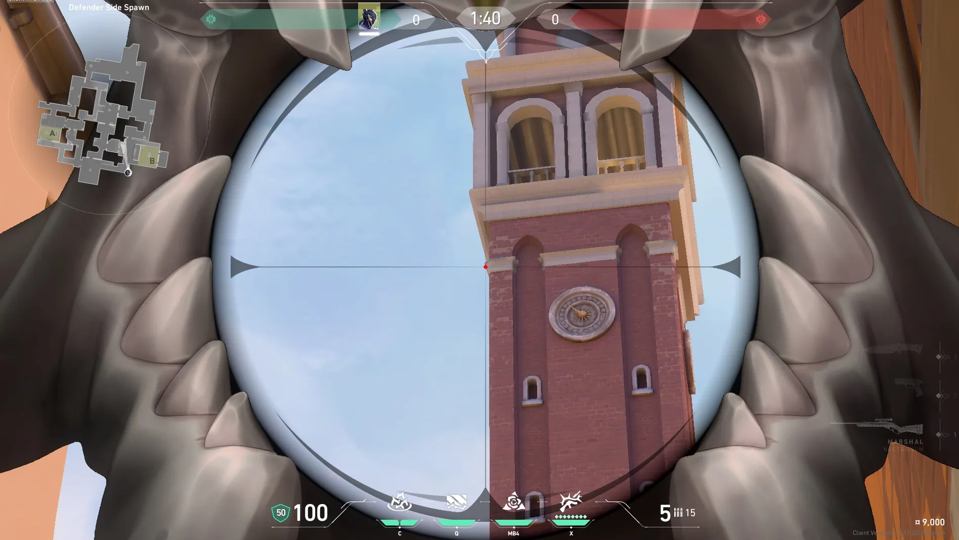 Vyse Razorvine on Ascent Defense Mid — step 3 of 4: Aim — line up the shot