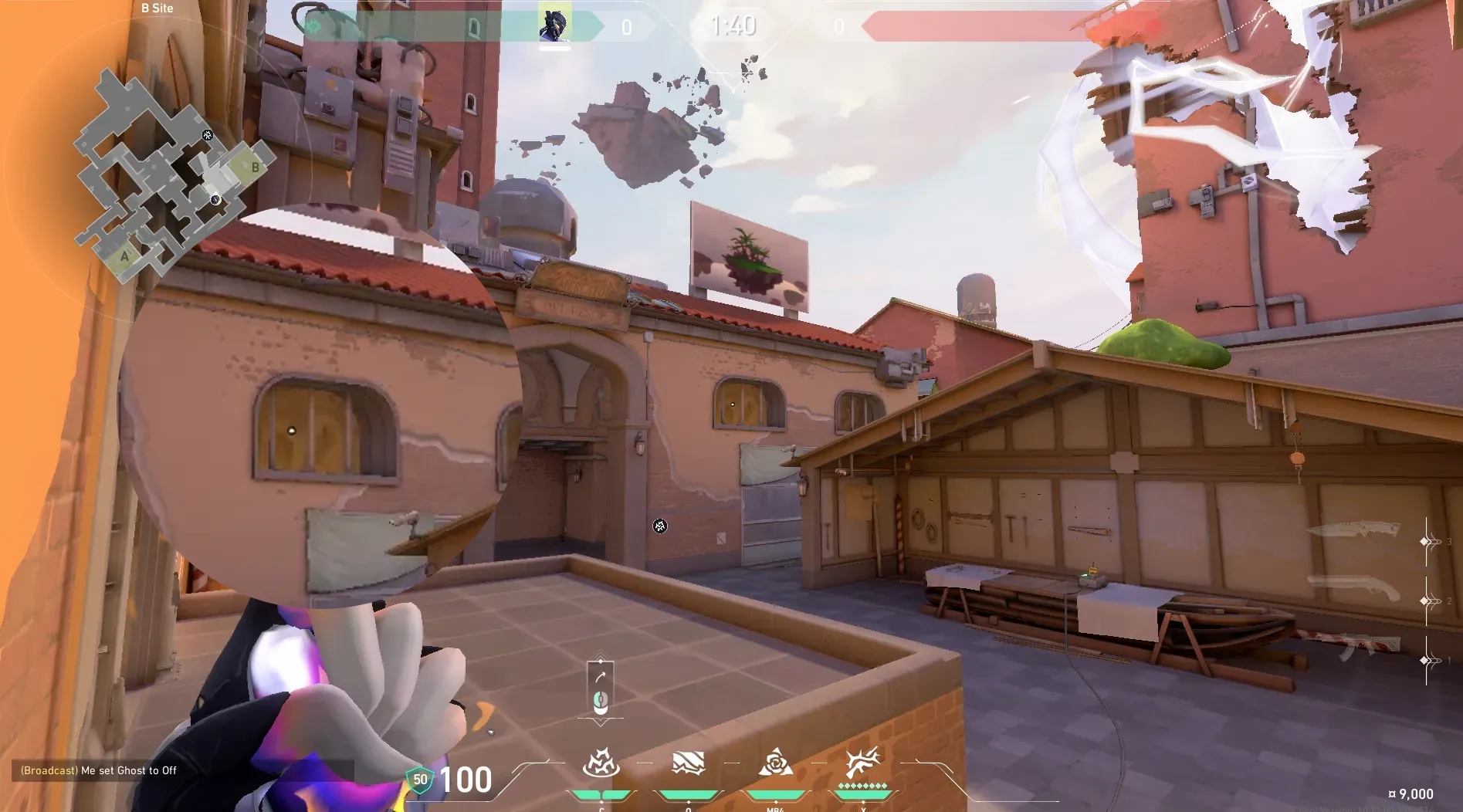 Vyse Razorvine on Ascent Defense Site B — step 2 of 3: Aim — line up the shot