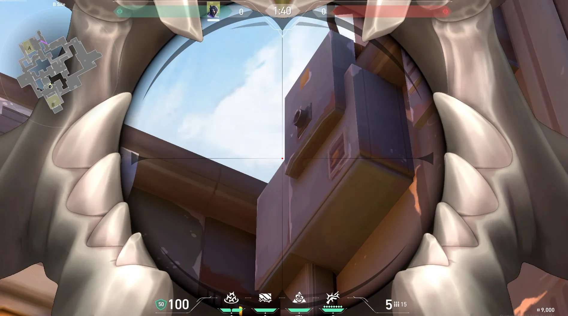 Vyse Razorvine on Ascent Defense Site A — step 3 of 4: Aim — line up the shot