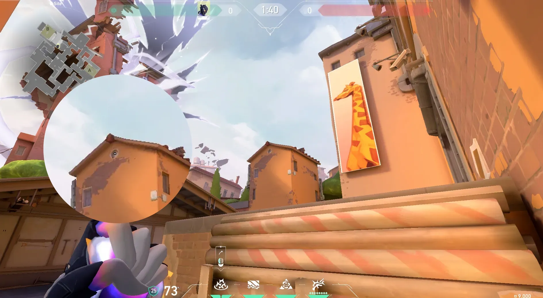 Vyse Razorvine on Ascent Defense Site B — step 2 of 4: Aim — line up the shot