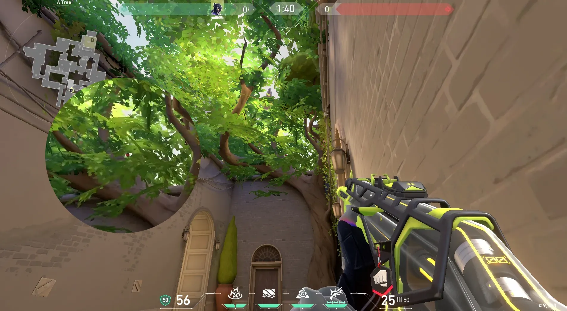 Vyse Razorvine on Ascent Defense Mid — step 2 of 4: Aim — line up the shot