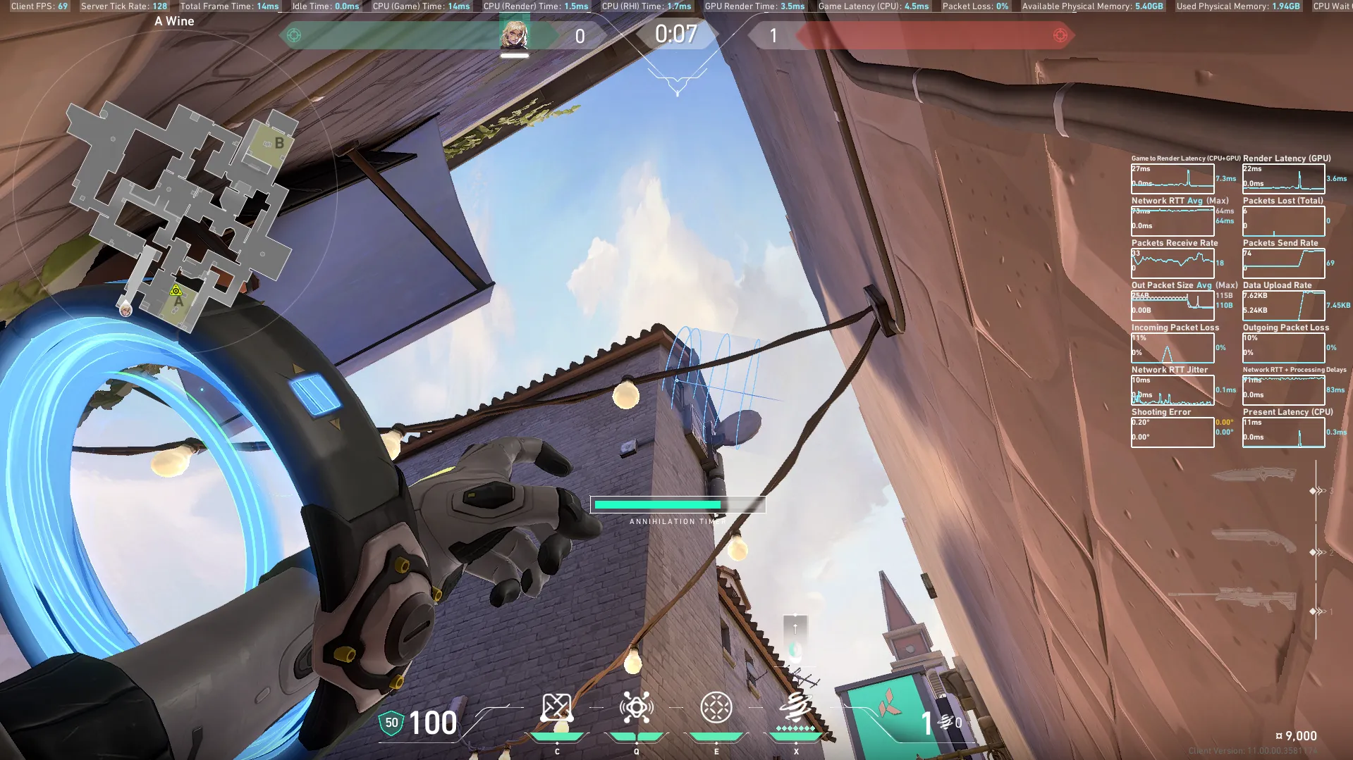 Deadlock Annihilation on Ascent Attack Site A — step 3 of 4: Aim — line up the shot