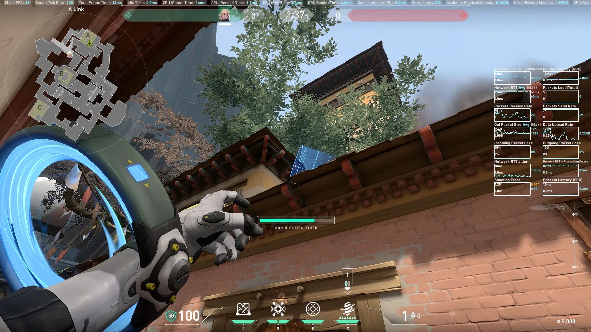 Deadlock Annihilation on Haven Defense Site A — step 3 of 4: Aim — line up the shot