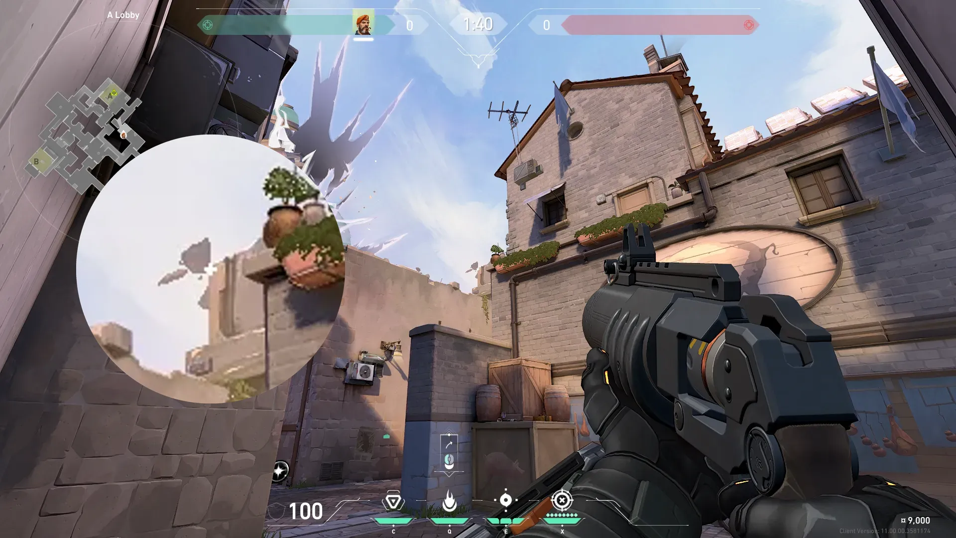 Brimstone Incendiary on Ascent Attack Site A — step 2 of 3: Aim — line up the shot