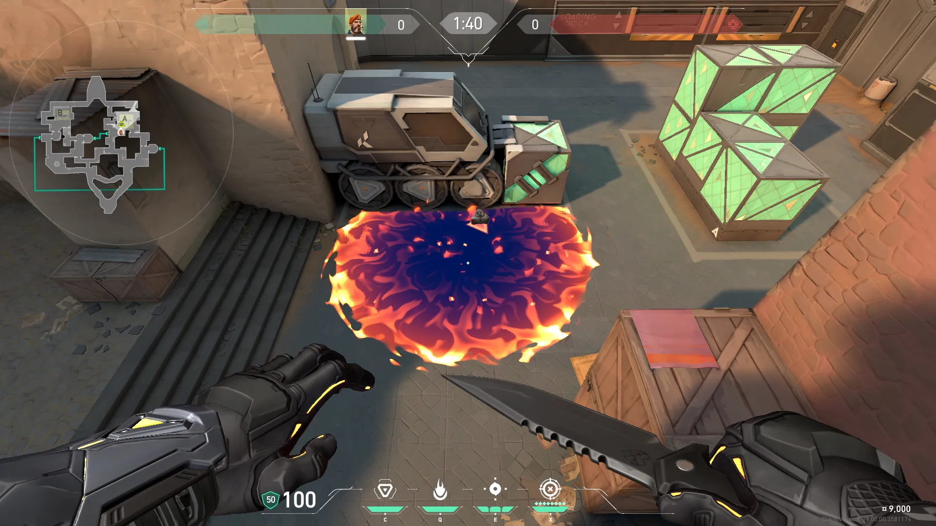 Brimstone Incendiary on Bind Attack Site A — step 3 of 3: Result