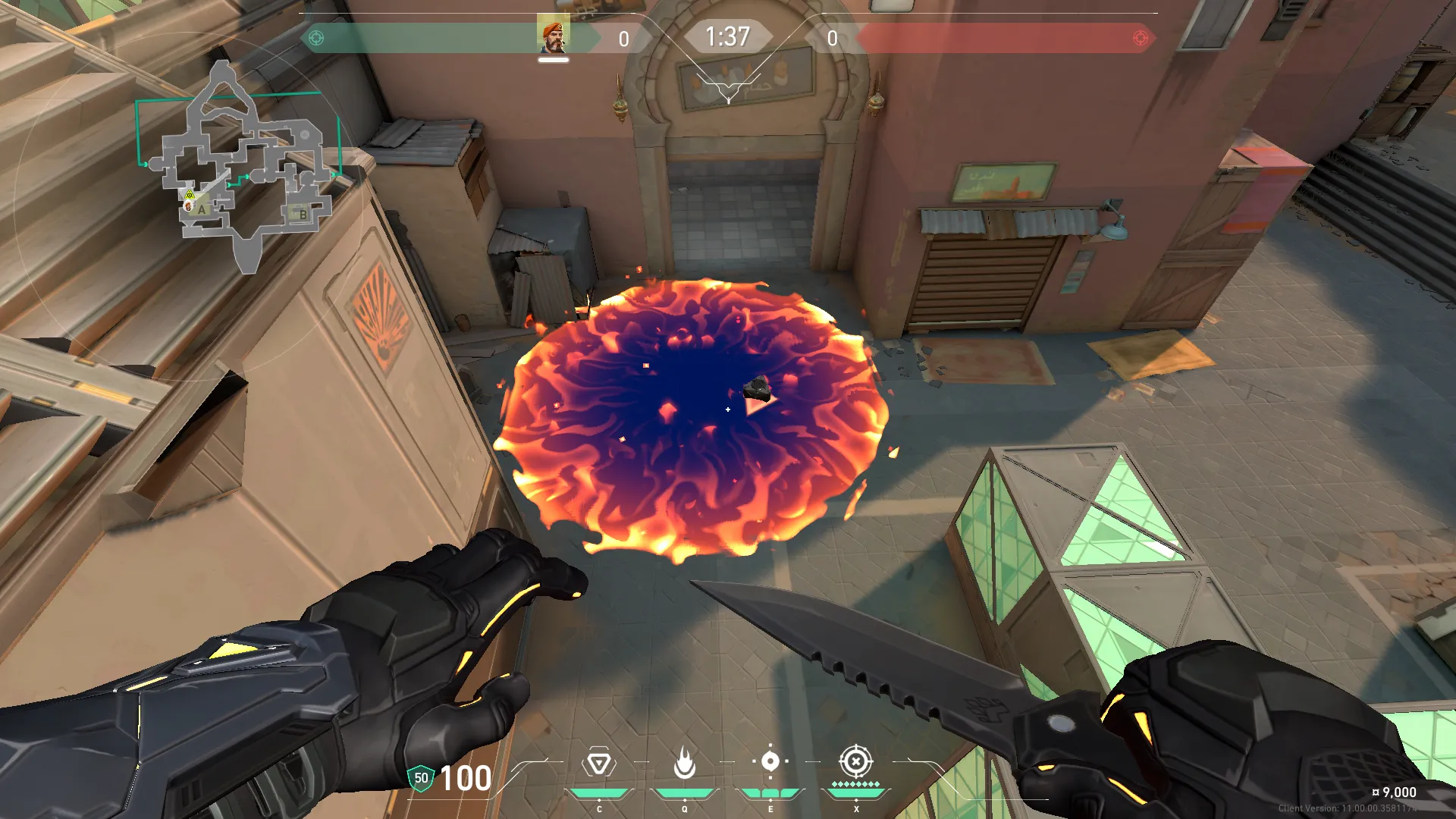 Brimstone Incendiary on Bind Attack Site A — step 3 of 3: Result