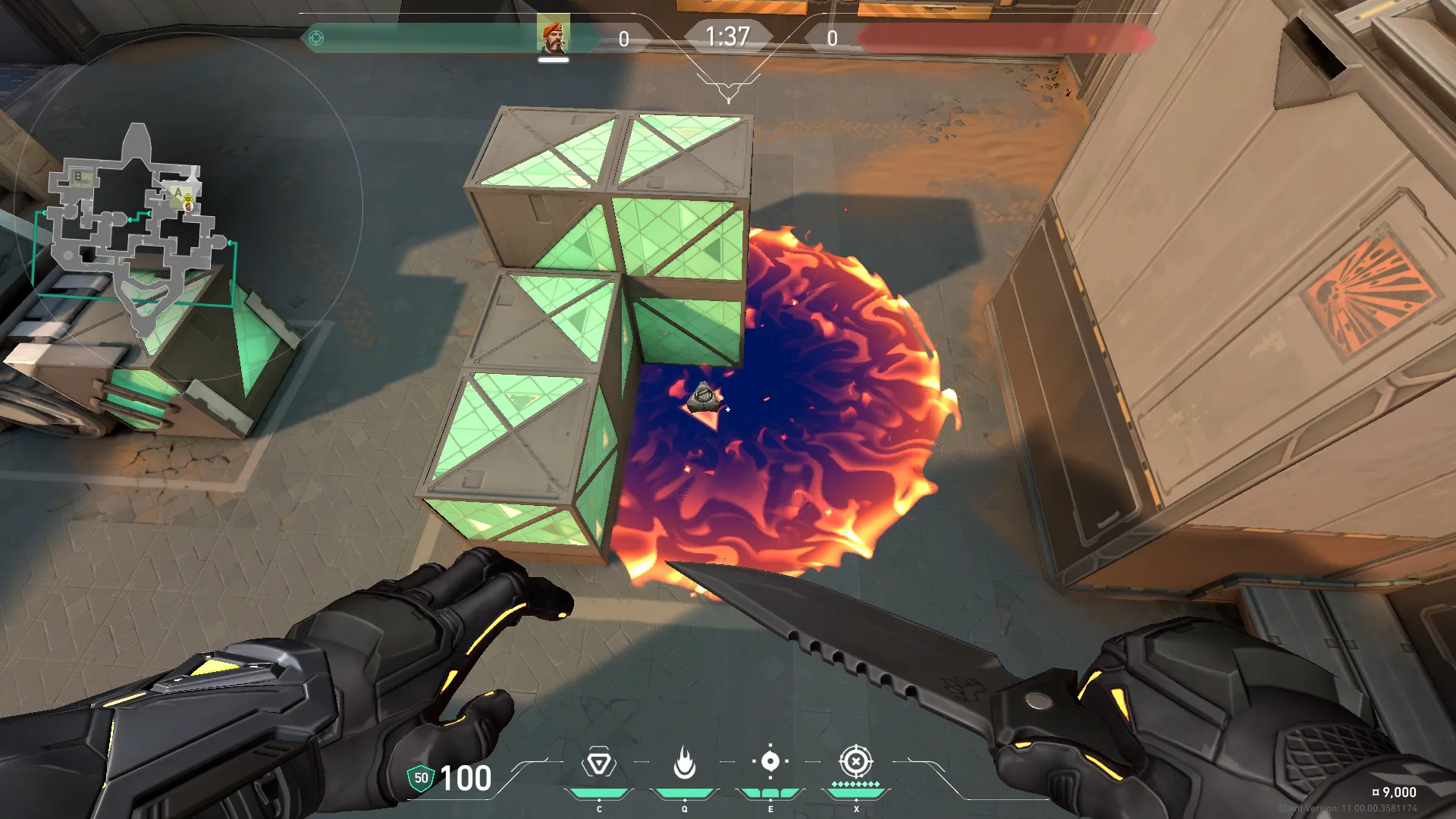 Brimstone Incendiary on Bind Defense Site A — step 3 of 3: Result