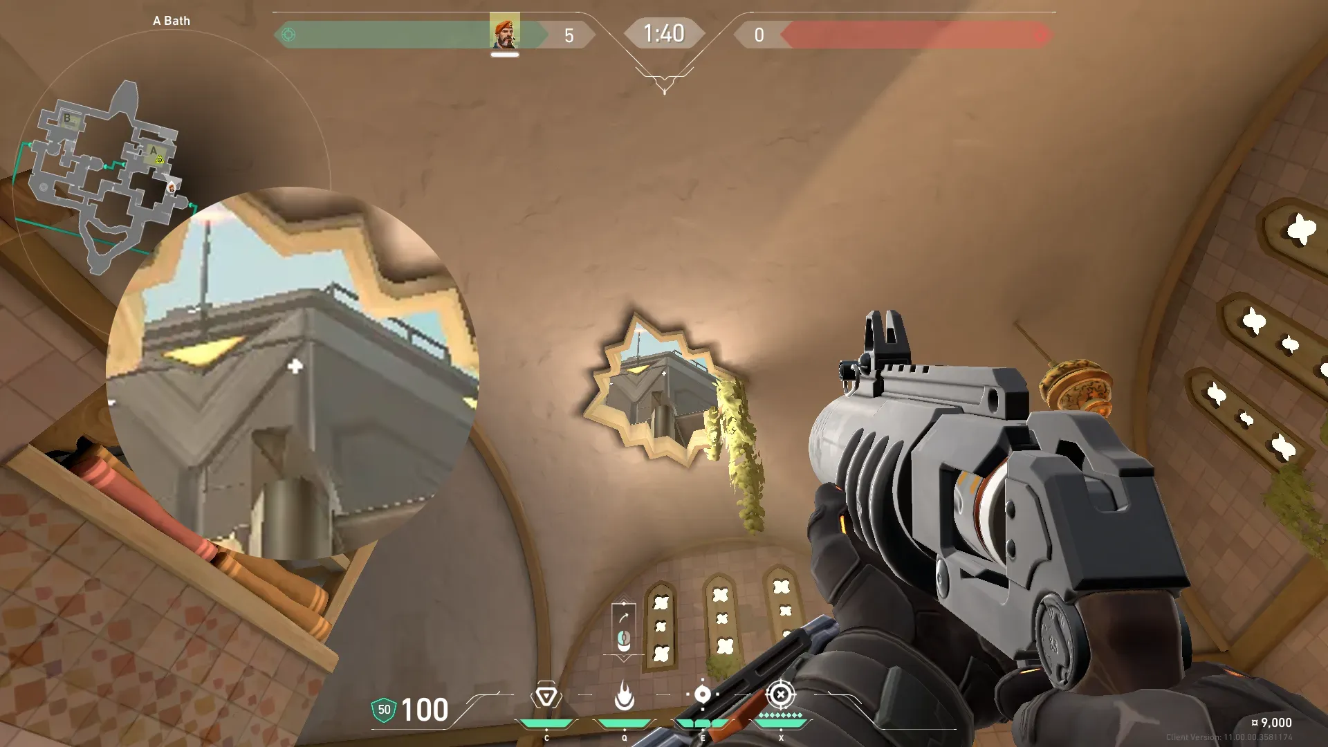 Brimstone Incendiary on Bind Attack Site A — step 2 of 3: Aim — line up the shot