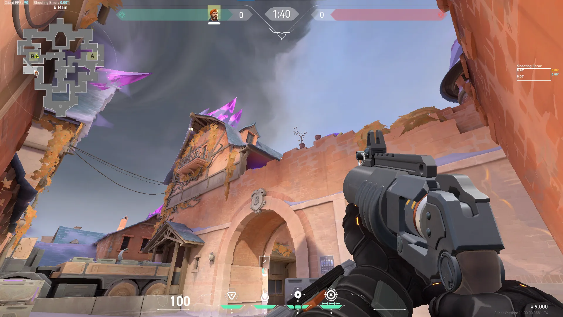 Brimstone Incendiary on Corrode Attack Site B — step 3 of 4: Aim — line up the shot