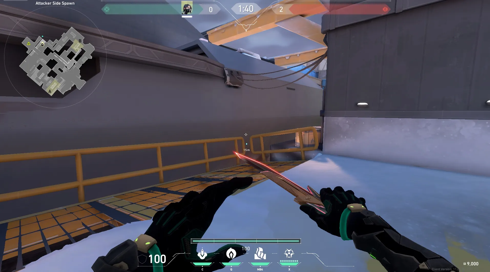 Attack Spawn to Mid Tube Orb — Viper lineup on Icebox