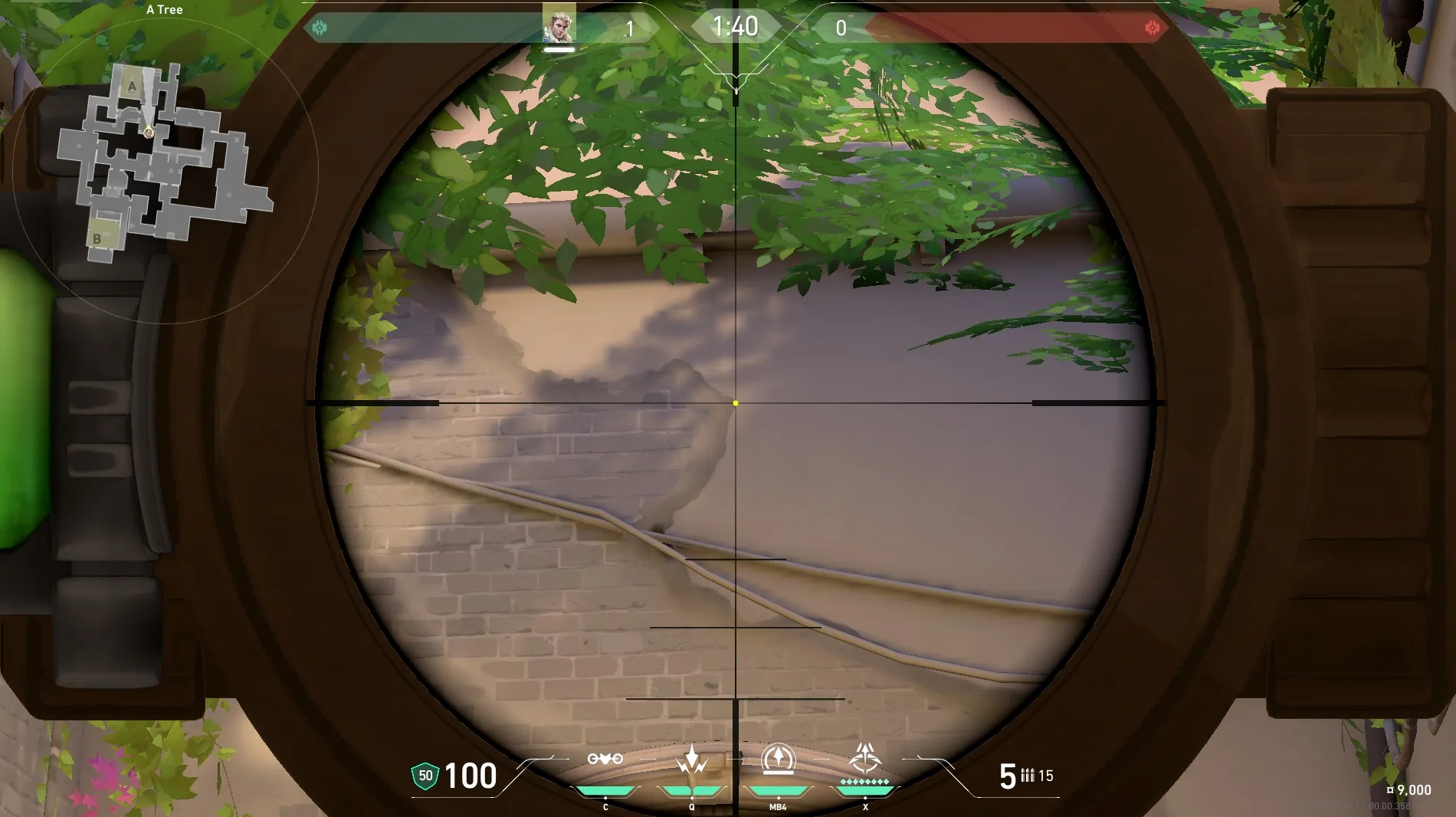 Sova Recon Bolt on Ascent Defense Site B — step 3 of 4: Aim — line up the shot