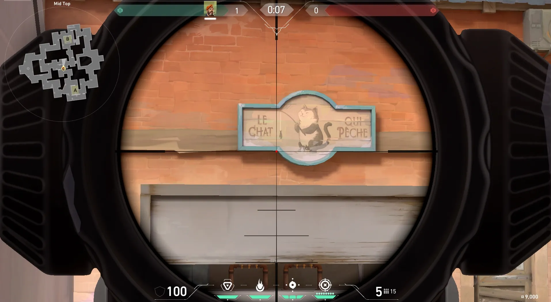 Brimstone Incendiary on Corrode Attack Site B — step 2 of 4: Aim — line up the shot