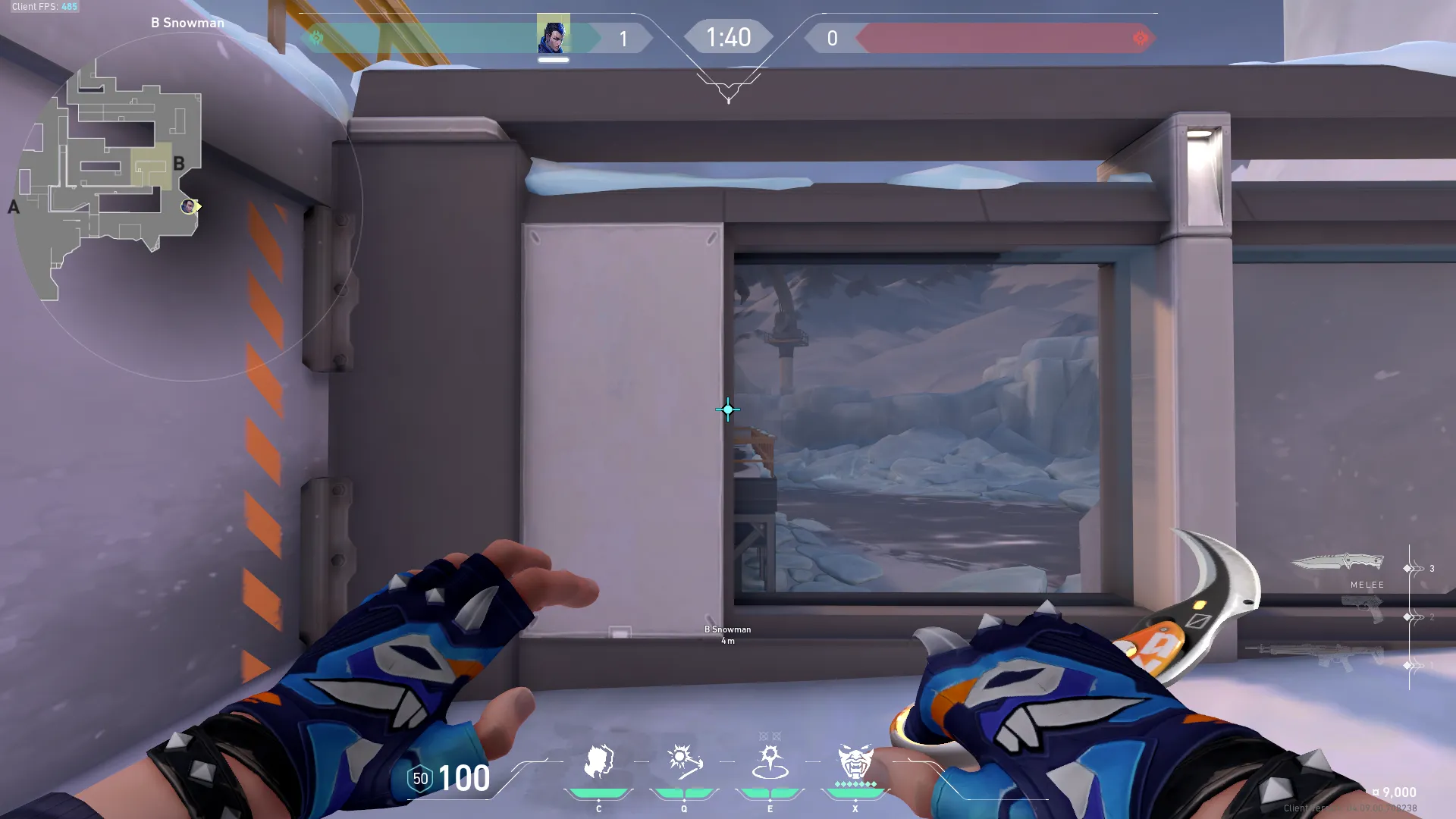 B Snowman to A Lobby / Attackers — Yoru lineup on Icebox