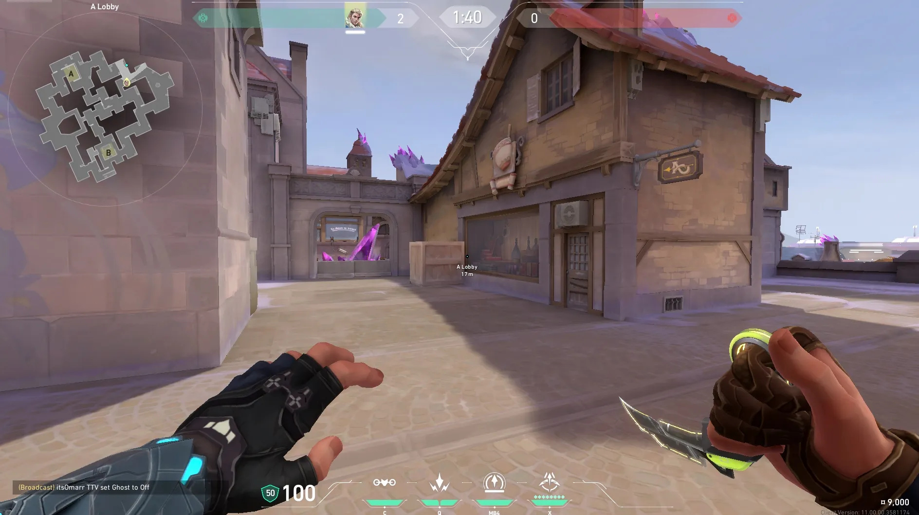 A Lobby to A Yard Recon (attack) #1 — Sova lineup on Corrode