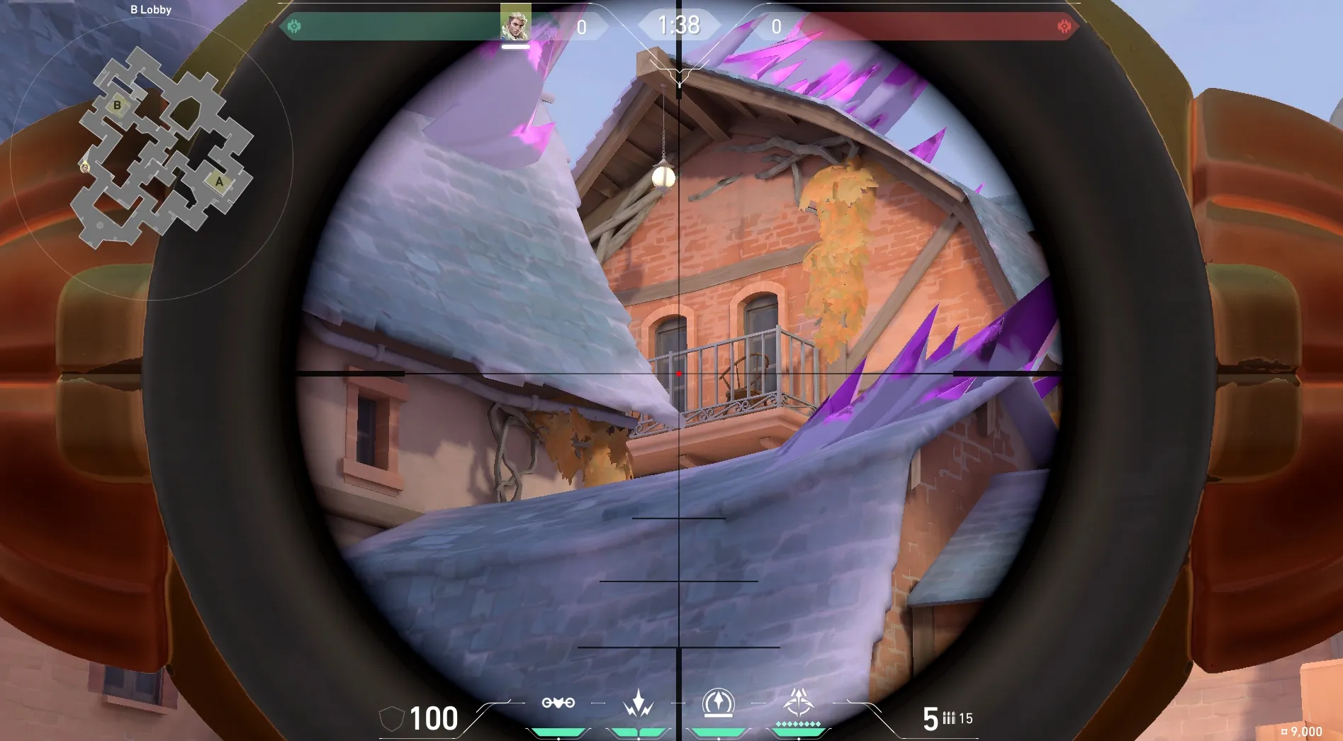 Sova Recon Bolt on Corrode Attack Site B — step 3 of 4: Aim — line up the shot